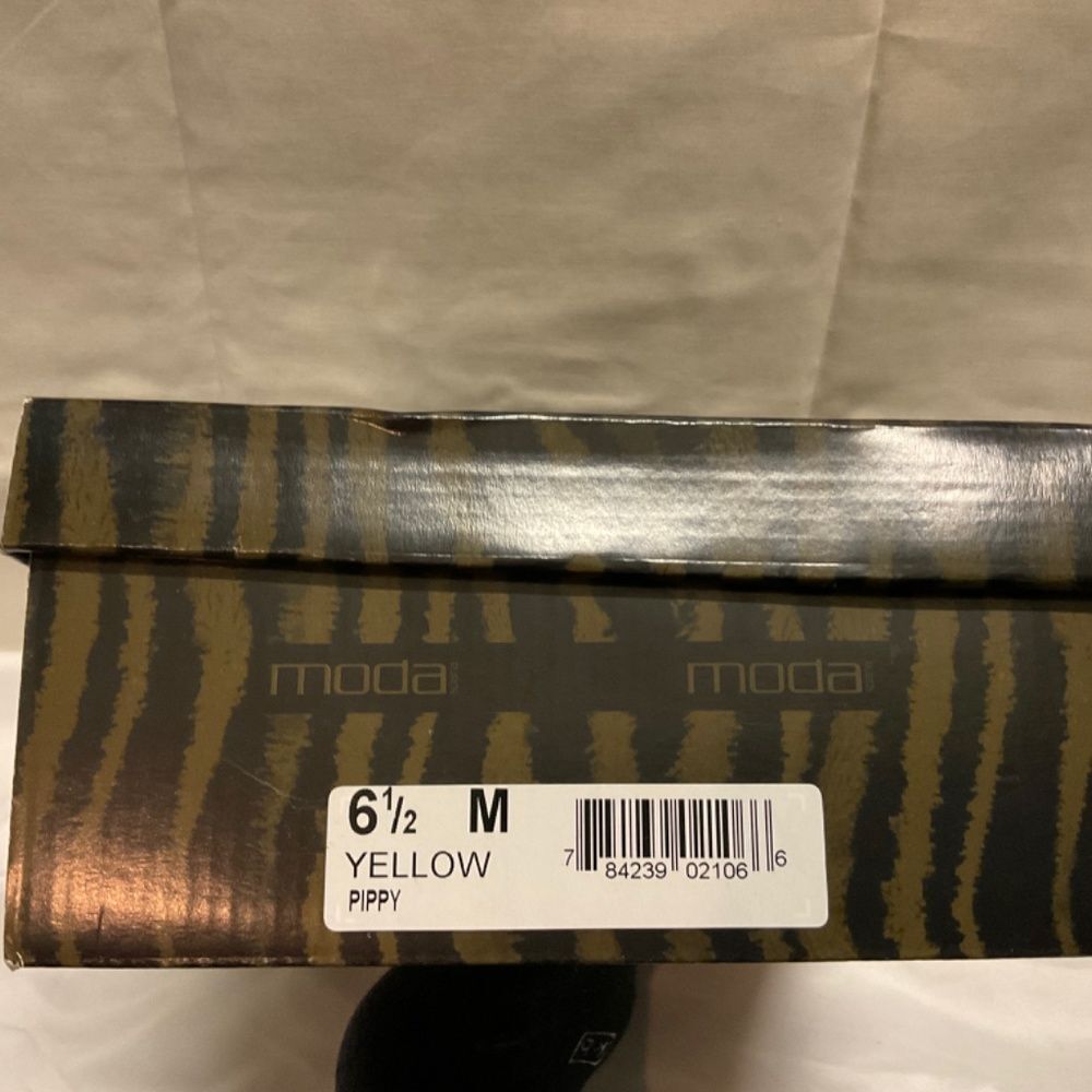 Moda Spana Pippy, Yellow, Faux snakeskin, 6.5 M - Picture 6 of 7